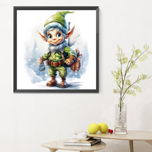 Christmas Elf 30X30CM(Canvas) Full Round Drill Diamond Painting