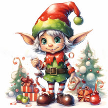 Load image into Gallery viewer, Christmas Elf 30X30CM(Canvas) Full Round Drill Diamond Painting
