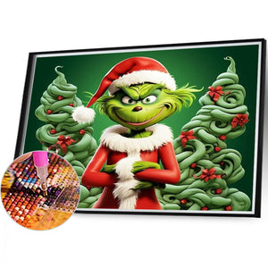 Christmas Goblin 40X30CM(Canvas) Full Round Drill Diamond Painting