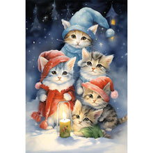 Load image into Gallery viewer, Christmas Cat 40*60CM(Canvas) Full Round Drill Diamond Painting
