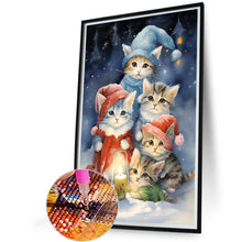 Load image into Gallery viewer, Christmas Cat 40*60CM(Canvas) Full Round Drill Diamond Painting
