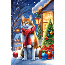 Load image into Gallery viewer, Christmas Cat 40*60CM(Canvas) Full Round Drill Diamond Painting
