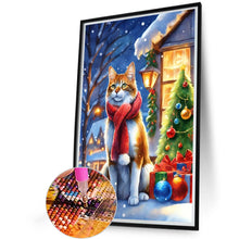 Load image into Gallery viewer, Christmas Cat 40*60CM(Canvas) Full Round Drill Diamond Painting
