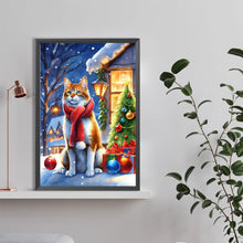 Load image into Gallery viewer, Christmas Cat 40*60CM(Canvas) Full Round Drill Diamond Painting
