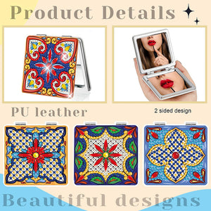 Double Sided Special Shape Diamond Painting Mirror Kit Gift for Women Girls (#1)