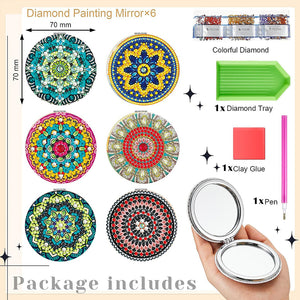 Double Sided Special Shape Diamond Painting Mirror Kit Gift for Women Girls (#1)