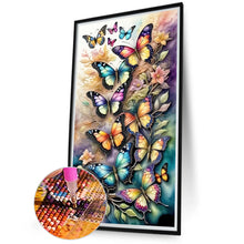 Load image into Gallery viewer, Flying Butterfly Pattern 40X65CM(Canvas) Full AB Round Drill Diamond Painting
