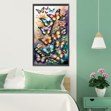 Load image into Gallery viewer, Flying Butterfly Pattern 40X65CM(Canvas) Full AB Round Drill Diamond Painting
