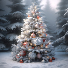 Load image into Gallery viewer, Christmas Tree In Winter Snow 30*30CM(Canvas) Full Round Drill Diamond Painting
