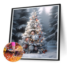 Load image into Gallery viewer, Christmas Tree In Winter Snow 30*30CM(Canvas) Full Round Drill Diamond Painting
