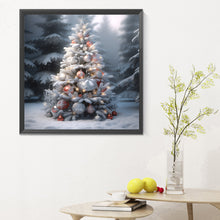 Load image into Gallery viewer, Christmas Tree In Winter Snow 30*30CM(Canvas) Full Round Drill Diamond Painting
