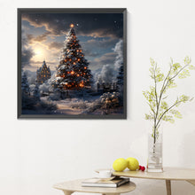 Load image into Gallery viewer, Christmas Tree In Winter Snow 30*30CM(Canvas) Full Round Drill Diamond Painting
