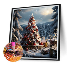 Load image into Gallery viewer, Christmas Tree In Winter Snow 30*30CM(Canvas) Full Round Drill Diamond Painting
