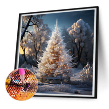 Load image into Gallery viewer, Christmas Tree In Winter Snow 30*30CM(Canvas) Full Round Drill Diamond Painting
