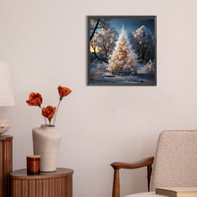 Load image into Gallery viewer, Christmas Tree In Winter Snow 30*30CM(Canvas) Full Round Drill Diamond Painting
