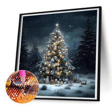 Load image into Gallery viewer, Christmas Tree In Winter Snow 30*30CM(Canvas) Full Round Drill Diamond Painting
