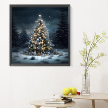 Load image into Gallery viewer, Christmas Tree In Winter Snow 30*30CM(Canvas) Full Round Drill Diamond Painting
