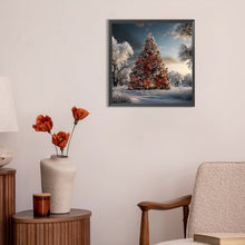 Load image into Gallery viewer, Christmas Tree In Winter Snow 30*30CM(Canvas) Full Round Drill Diamond Painting
