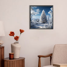 Load image into Gallery viewer, Christmas Tree In Winter Snow 30*30CM(Canvas) Full Round Drill Diamond Painting
