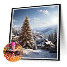 Load image into Gallery viewer, Christmas Tree In Winter Snow 30*30CM(Canvas) Full Round Drill Diamond Painting
