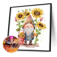 Load image into Gallery viewer, Gnome¡¤Sunflower 30*30CM(Canvas) Partial Special Shaped Drill Diamond Painting
