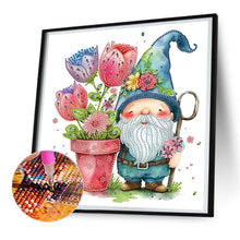 Load image into Gallery viewer, Gnome Blue 30*30CM(Canvas) Partial Special Shaped Drill Diamond Painting
