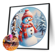 Load image into Gallery viewer, Snowman 30*30CM(Canvas) Full Round Drill Diamond Painting
