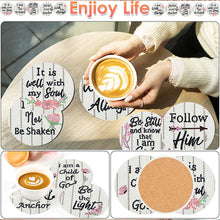 Load image into Gallery viewer, 8 PCS Acrylic DIY Diamond Painting Art Coaster Kit with Holder (Love and Faith)
