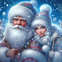 Load image into Gallery viewer, Santa Claus And Snow Girl 40*40CM(Canvas) Full Round Drill Diamond Painting
