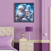 Load image into Gallery viewer, Santa Claus And Snow Girl 40*40CM(Canvas) Full Round Drill Diamond Painting
