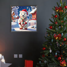 Load image into Gallery viewer, Christmas White Bear 40*40CM(Canvas) Full Round Drill Diamond Painting
