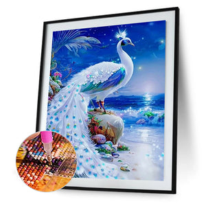 Gorgeous Peacock 30*40CM(Canvas) Full Round Drill Diamond Painting