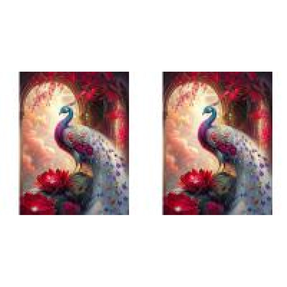 Gorgeous Peacock 30*40CM(Canvas) Full Round Drill Diamond Painting