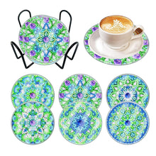 Load image into Gallery viewer, 6 PCS Washable Mandala Special Shape Diamond Painting Crafts Coaster with Holder
