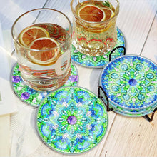 Load image into Gallery viewer, 6 PCS Washable Mandala Special Shape Diamond Painting Crafts Coaster with Holder
