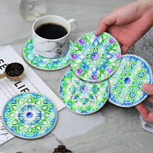 Load image into Gallery viewer, 6 PCS Washable Mandala Special Shape Diamond Painting Crafts Coaster with Holder
