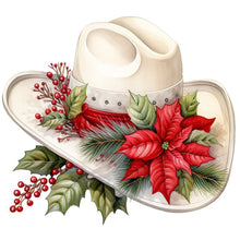 Load image into Gallery viewer, Christmas Cowboy Hat 30*30CM(Canvas) Full Round Drill Diamond Painting
