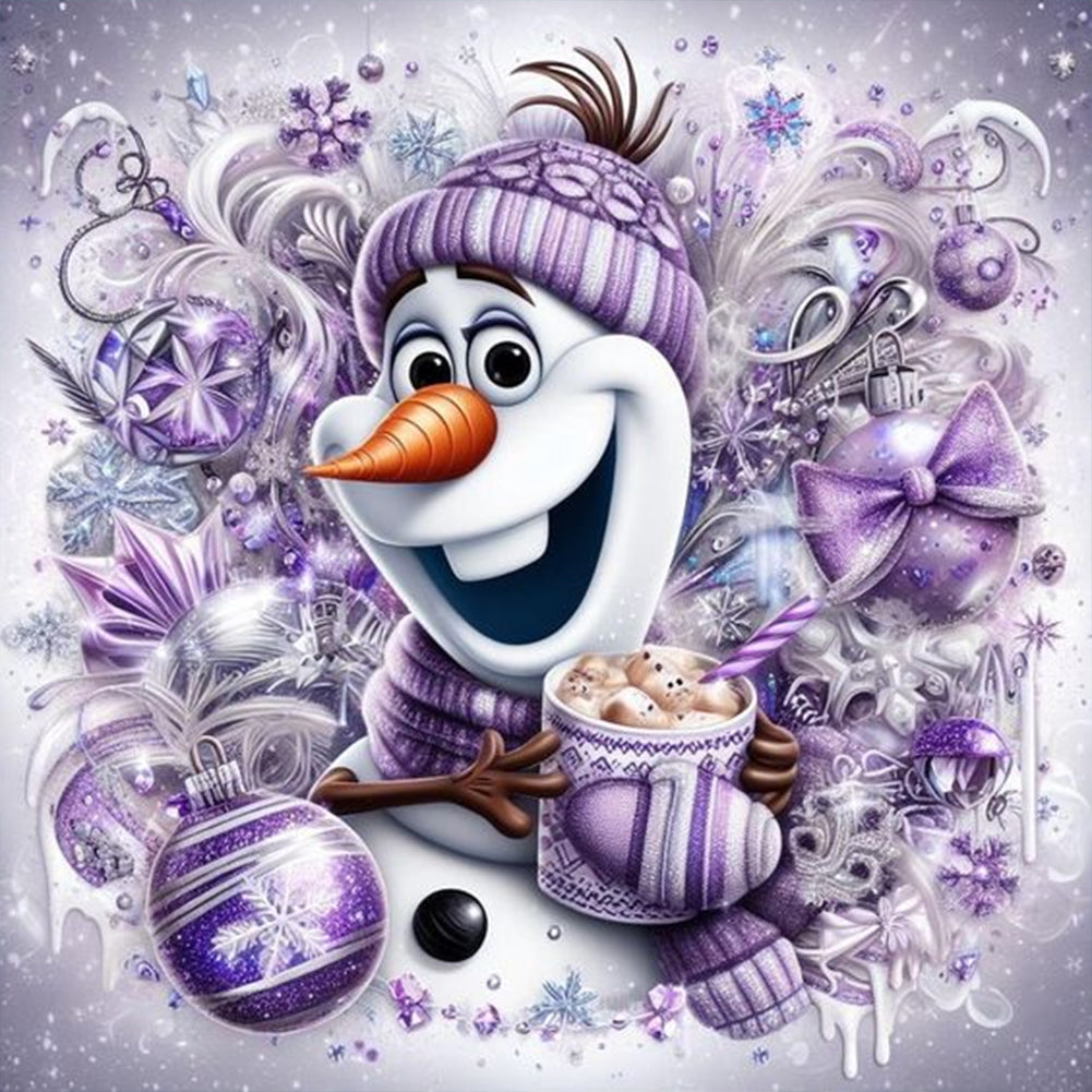 Snowman 30*30CM(Canvas) Full Round Drill Diamond Painting