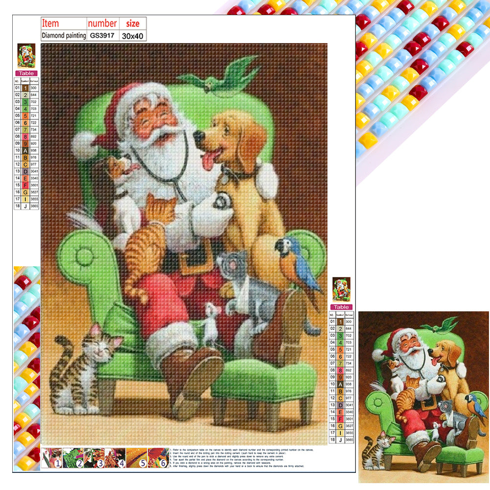 Santa Claus 30*40CM(Canvas) Full Square Drill Diamond Painting