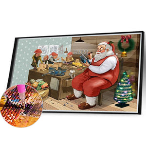 Santa Claus 40*30CM(Canvas) Full Square Drill Diamond Painting