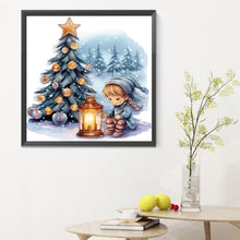 Load image into Gallery viewer, Next To The Christmas Tree 30*30CM(Canvas) Full Round Drill Diamond Painting
