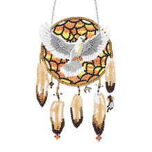 Load image into Gallery viewer, Acrylic Dove Dreamcatcher Single-Sided Diamond Painting Hanging Decor 13x20cm
