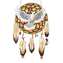 Load image into Gallery viewer, Acrylic Dove Dreamcatcher Single-Sided Diamond Painting Hanging Decor 13x20cm
