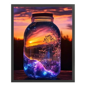 Fantasy Glass Bottle (35*45CM) 11CT Stamped Cross Stitch