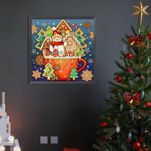 Christmas Sweet Drink 40*40CM(Picture) Full AB Round Drill Diamond Painting