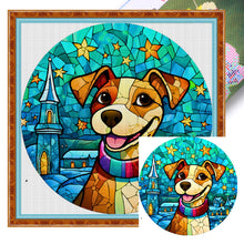 Load image into Gallery viewer, Glass Painting-Dog (40*40CM) 14CT Stamped Cross Stitch
