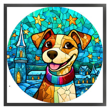 Load image into Gallery viewer, Glass Painting-Dog (40*40CM) 14CT Stamped Cross Stitch
