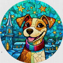 Load image into Gallery viewer, Glass Painting-Dog (40*40CM) 14CT Stamped Cross Stitch
