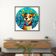 Load image into Gallery viewer, Glass Painting-Dog (40*40CM) 14CT Stamped Cross Stitch
