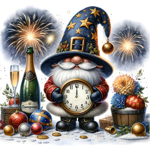 New Year'S Eve Goblin 40*40CM(Picture) Full AB Round Drill Diamond Painting